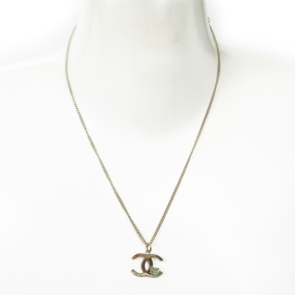 Chanel CC Crystal Pendant Necklace - Picture 1 of 3